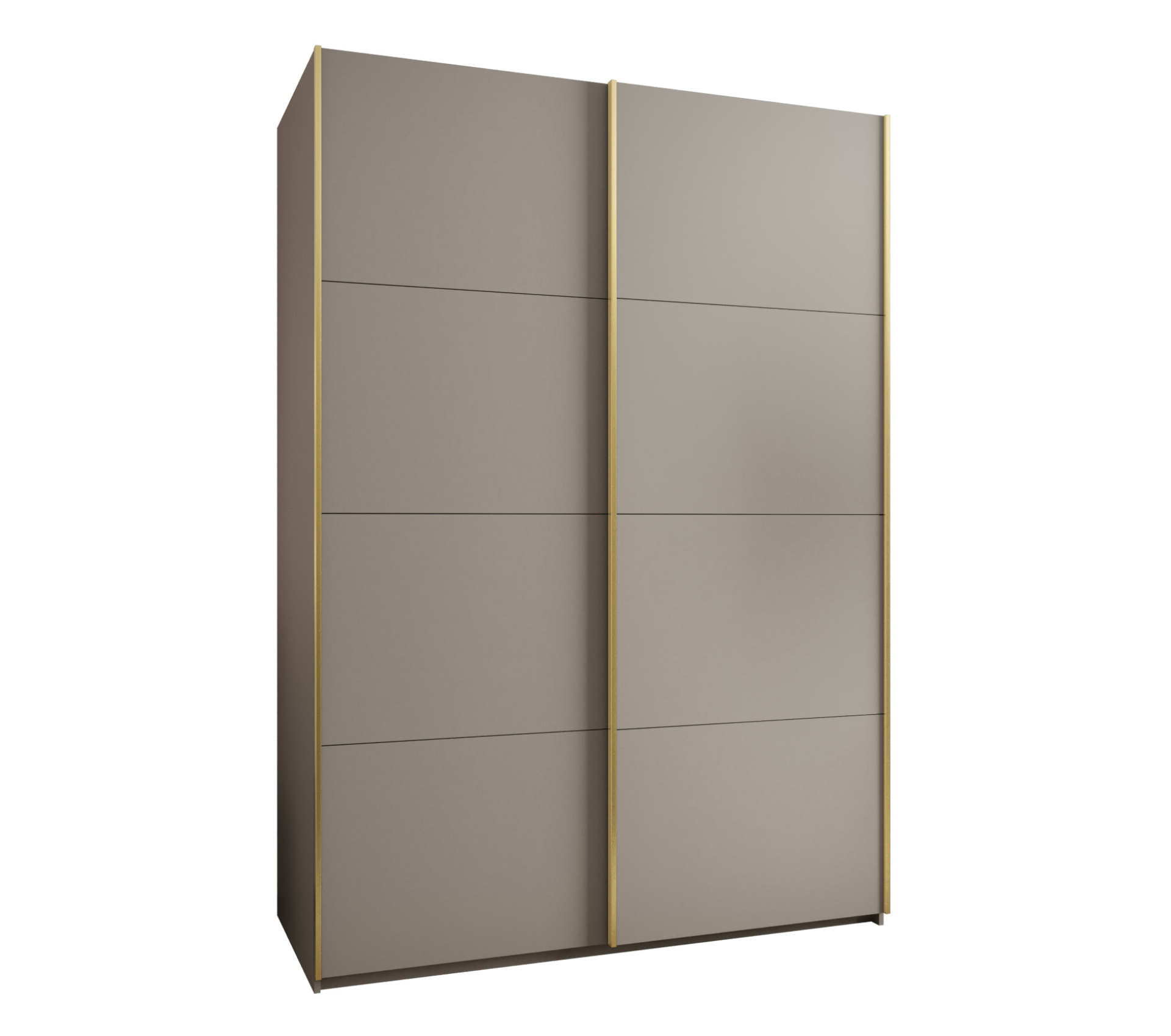 Szafa przesuwna wysoka Lux 1 170 x 64 x 245,5 cm kaszmir + kaszmir + u. złoty - Abiks Meble