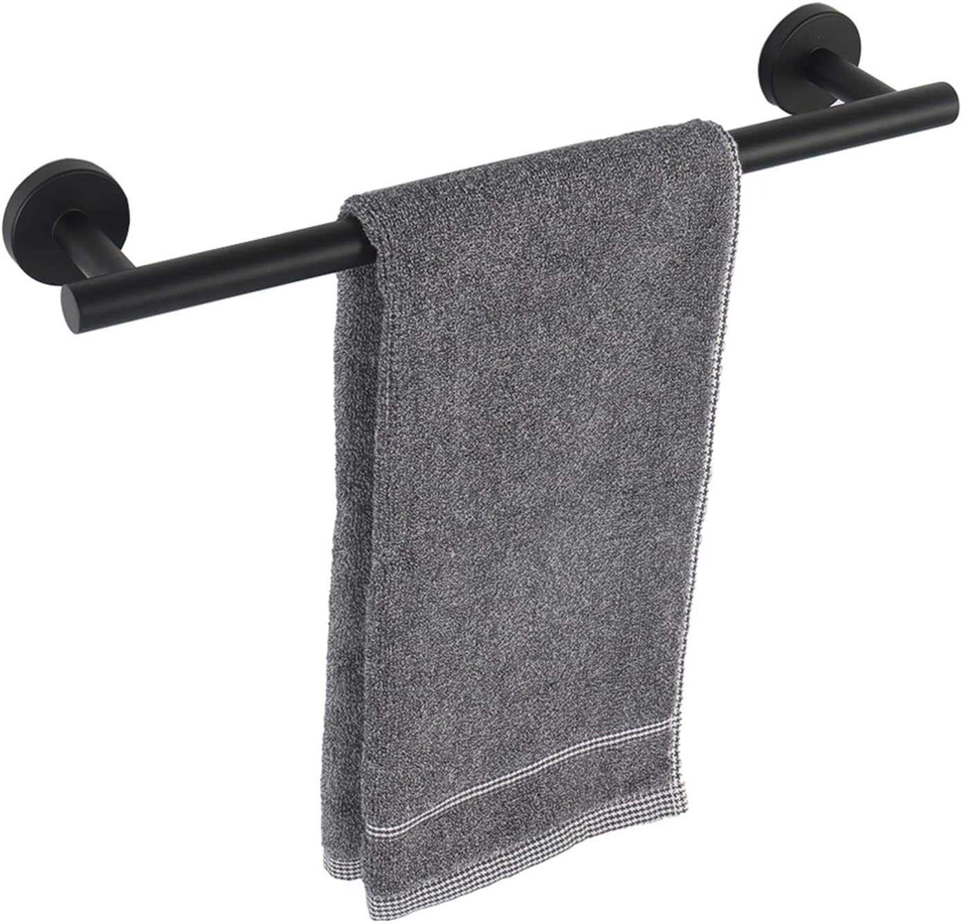 Wieszak na ręczniki - Wieszak łazienkowy na ręczniki, solidny haczyk ścienny na wieszak na ręczniki (40 cm, czarny)