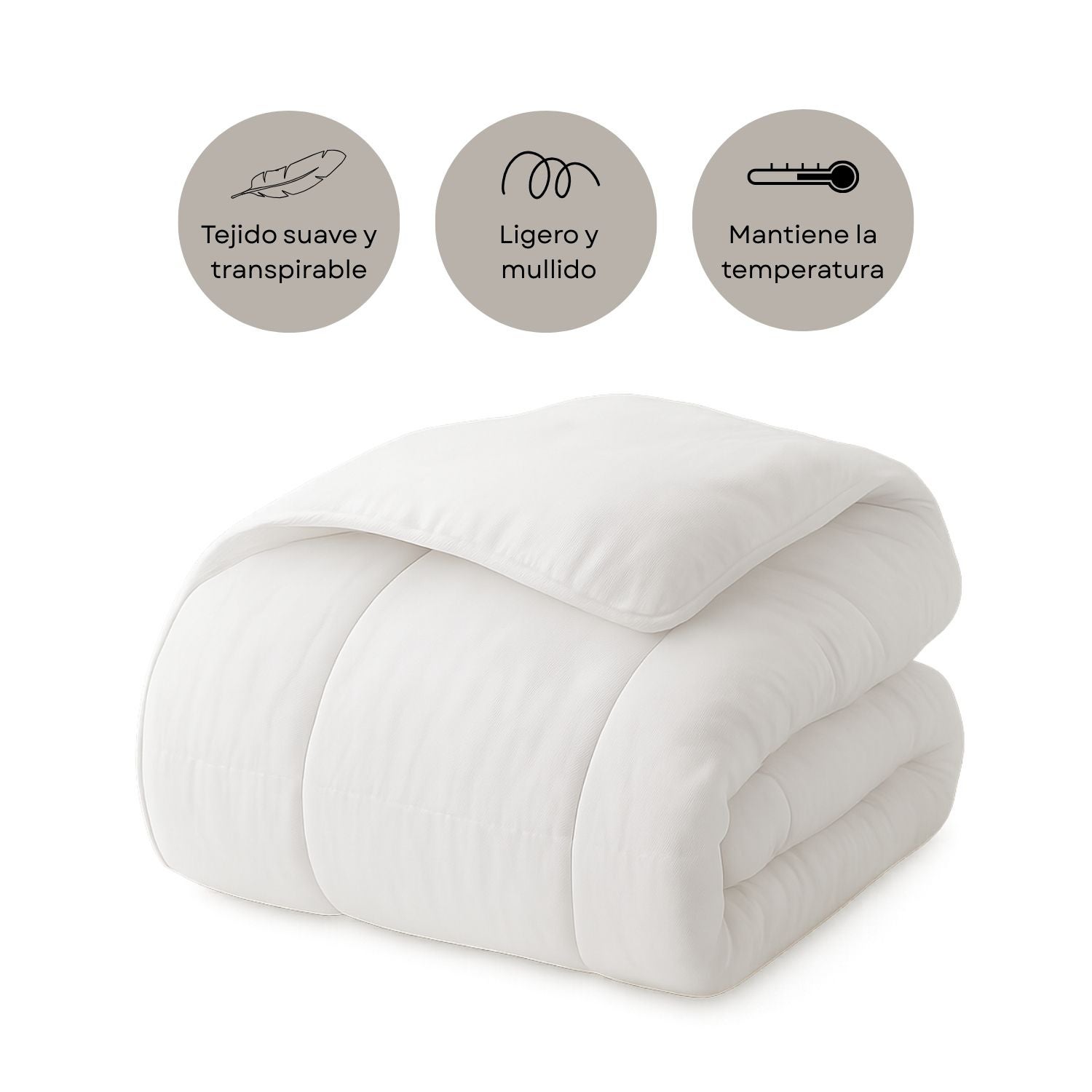 Edredão Nórdico Branco 400g Cama 180cm (260x240) Donegal Collections - 4