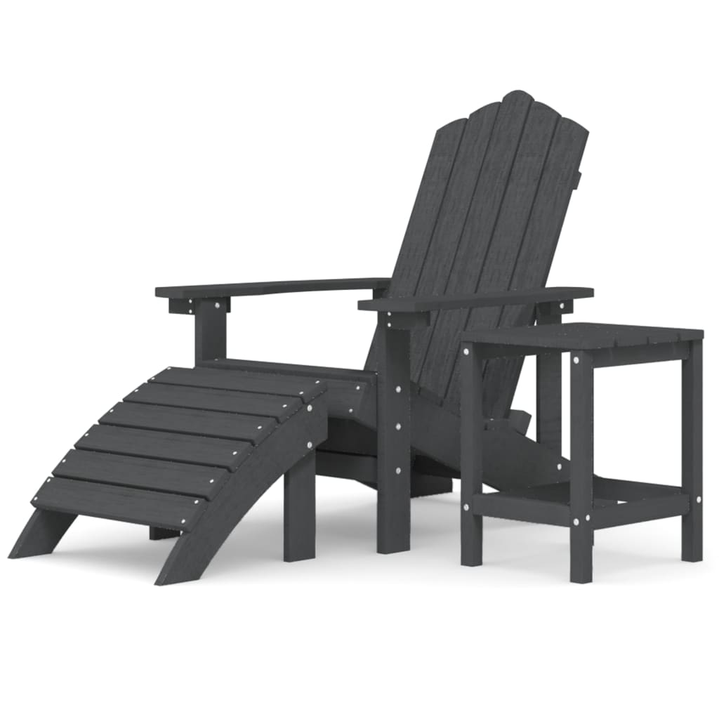 Silla Silla Mecedora Adirondack Para Jardín - Resina Anti-UV, Gris Grafito  Mecedora Exterior, image size:1024x1024