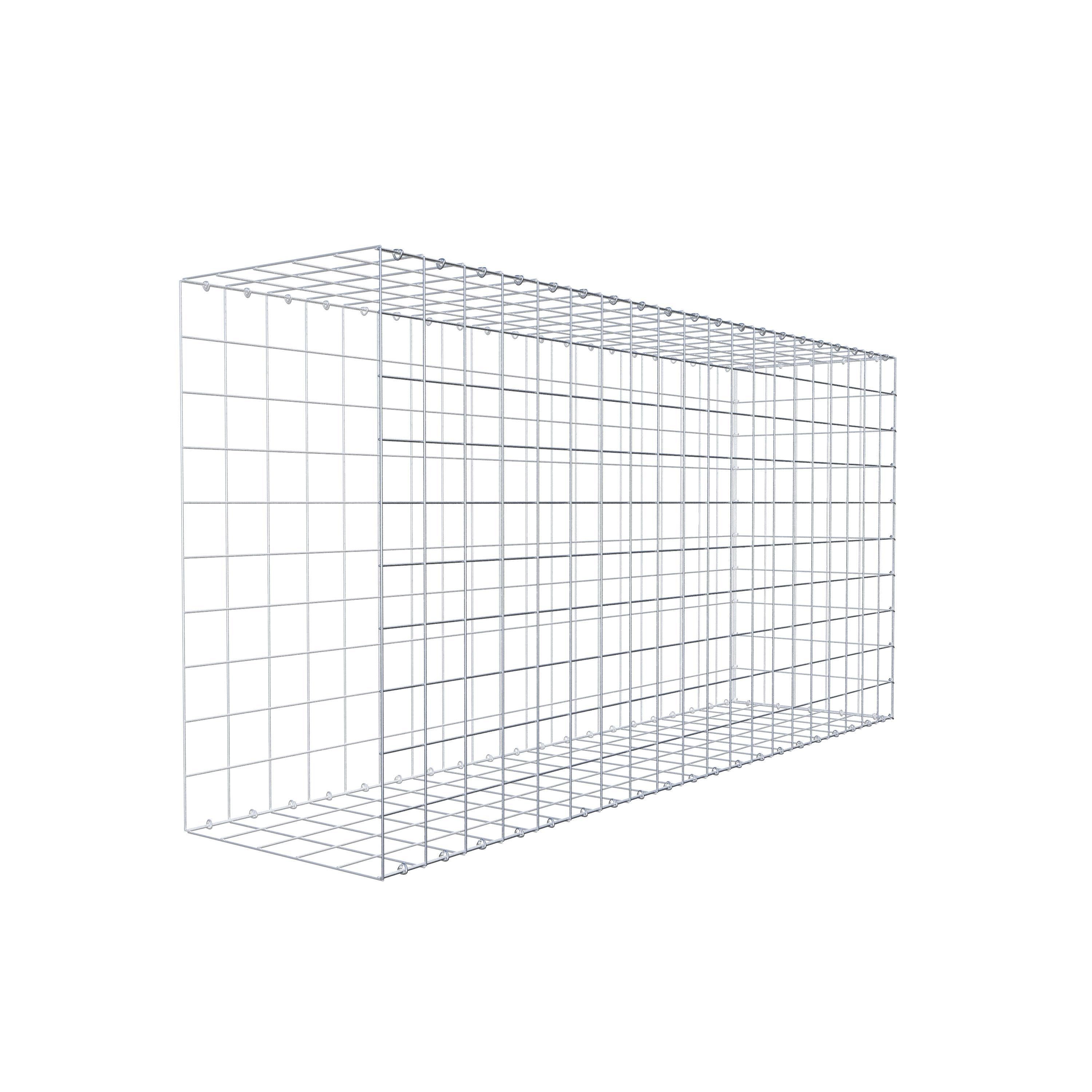 Gavión para alargar en acero galvanizado 200x100x50cm (LxAxP), malla 10 x 10cm, Anillo en C, sin rejilla frontal - 9