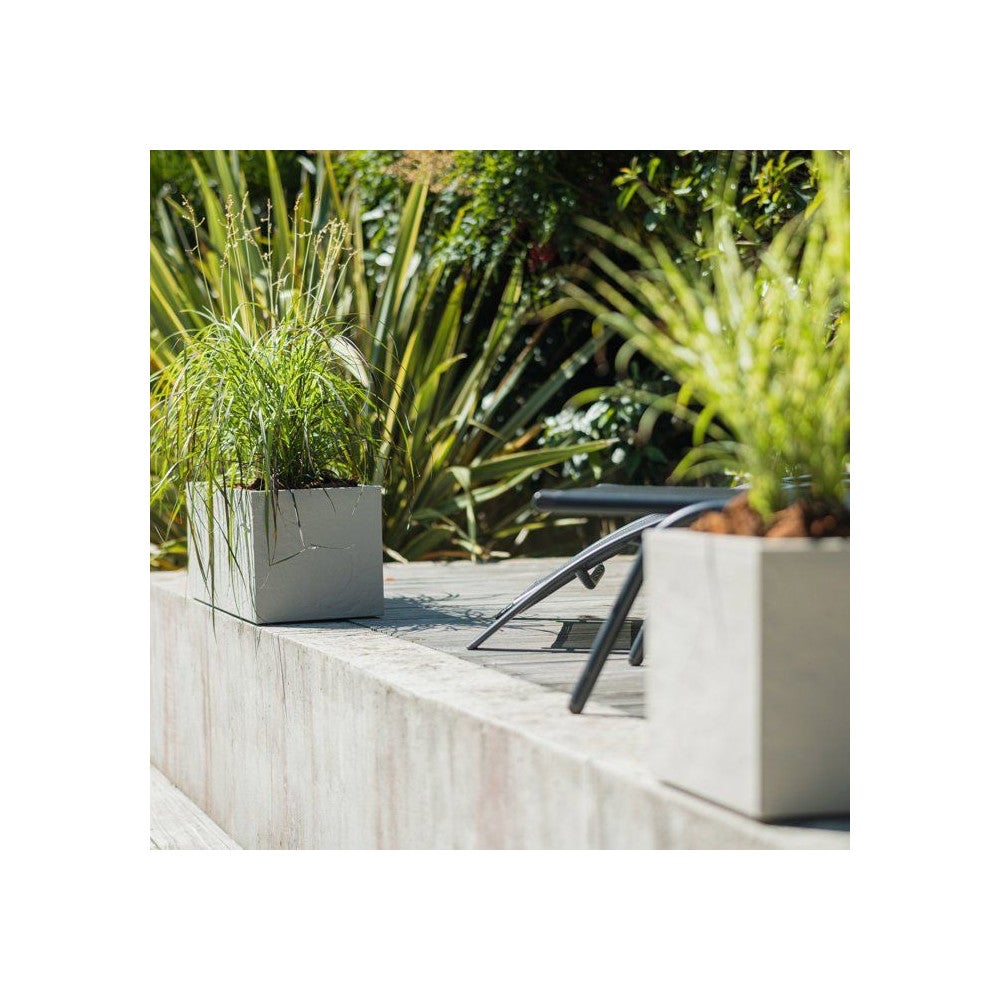 Jardinière rectangulaire EDA Volcania Up 57 L Beige calcaire 79.5x29.5x29.5 cm - 4