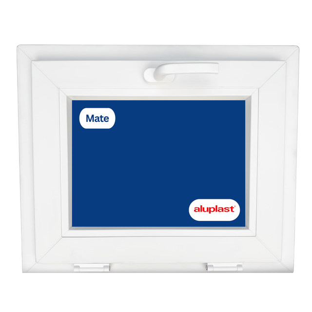Ventana PVC Reforzado 600x400 Blanca Oscilante | Mate – Perfil Aluplast