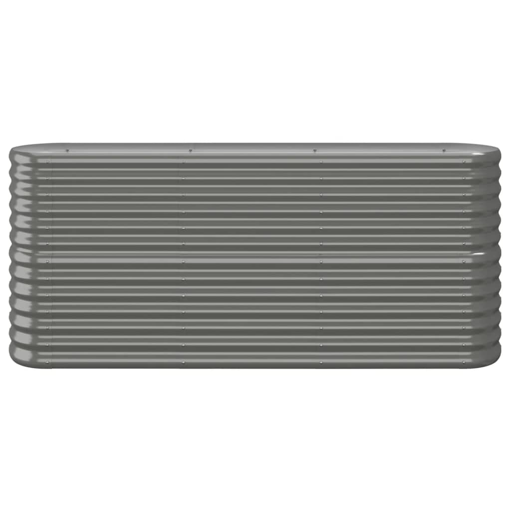 Maison Exclusive - Lit surélevé de jardin Acier galvanisé 152x40x68 cm gris - 7