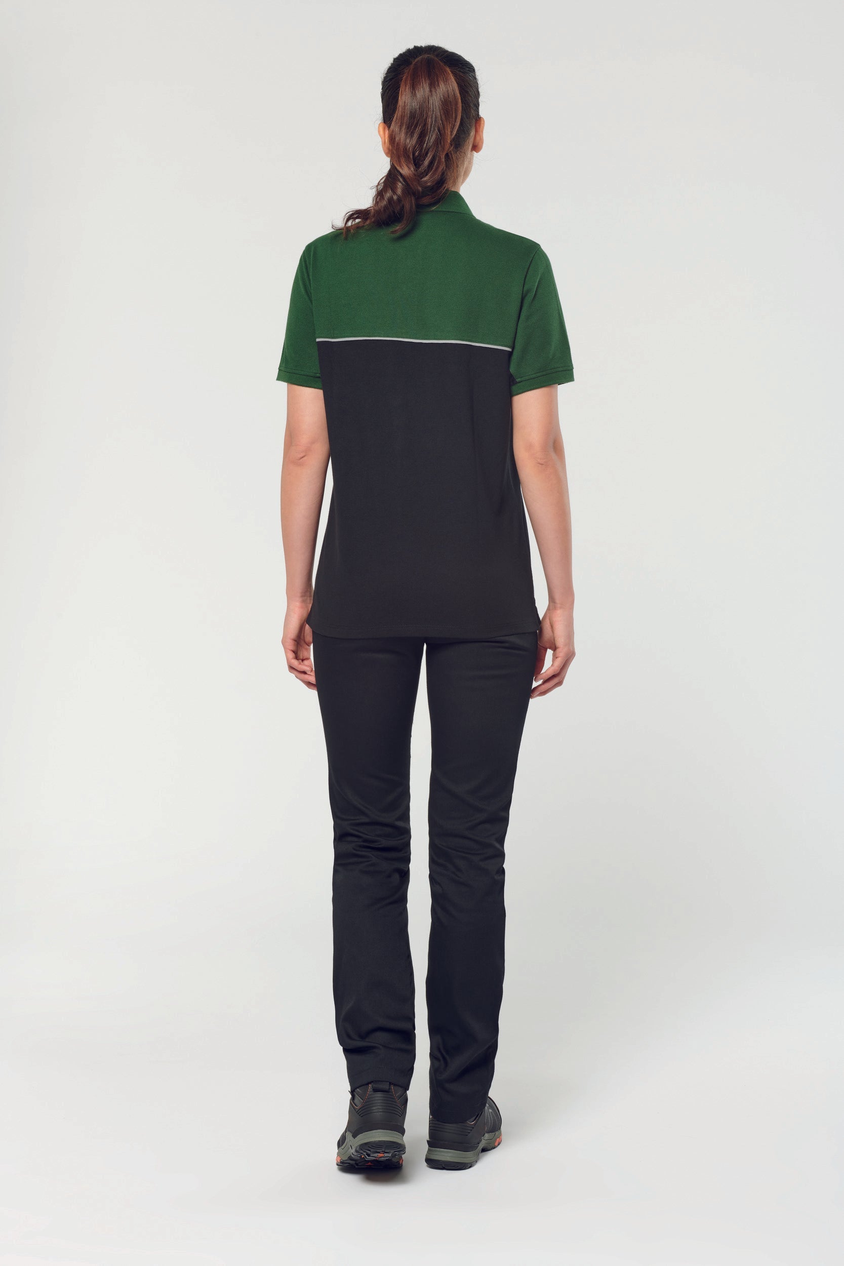 Polo bicolore écoresponsable manches courtes WK. Designed To Work Noir / Jaune M - 4