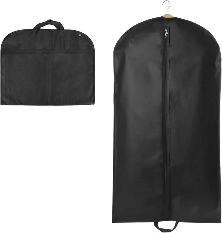 Pokrowiec na ubrania wiszące 60 x 120 cm, wodoodporny, pyłoszczelny, ochronny pokrowiec na ubrania z zamkiem błyskawicznym, pokrowiec na garnitur