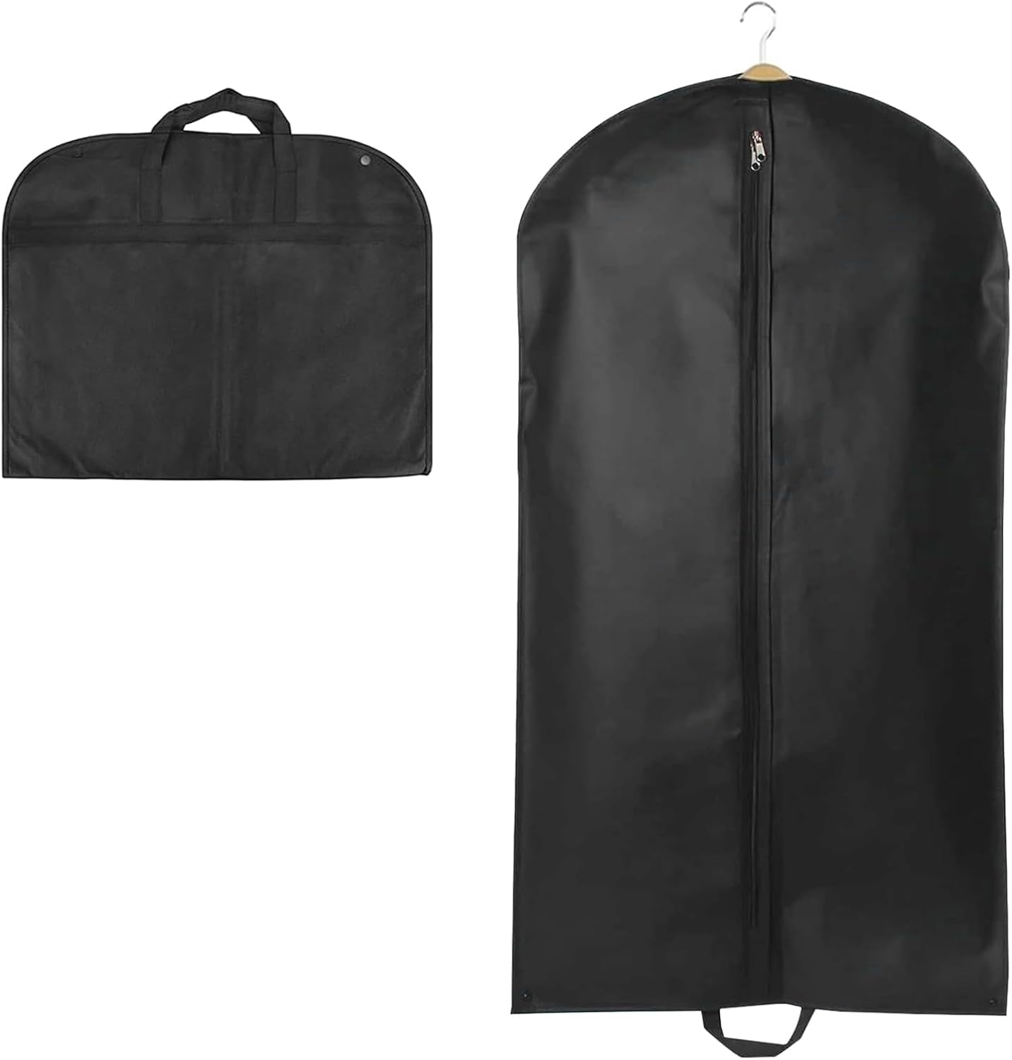 Pokrowiec na ubrania wiszący 60 x 120 cm, wodoodporny i pyłoszczelny, z zamkiem błyskawicznym, oddychający pokrowiec na kurtki, koszule i sukienki (cz