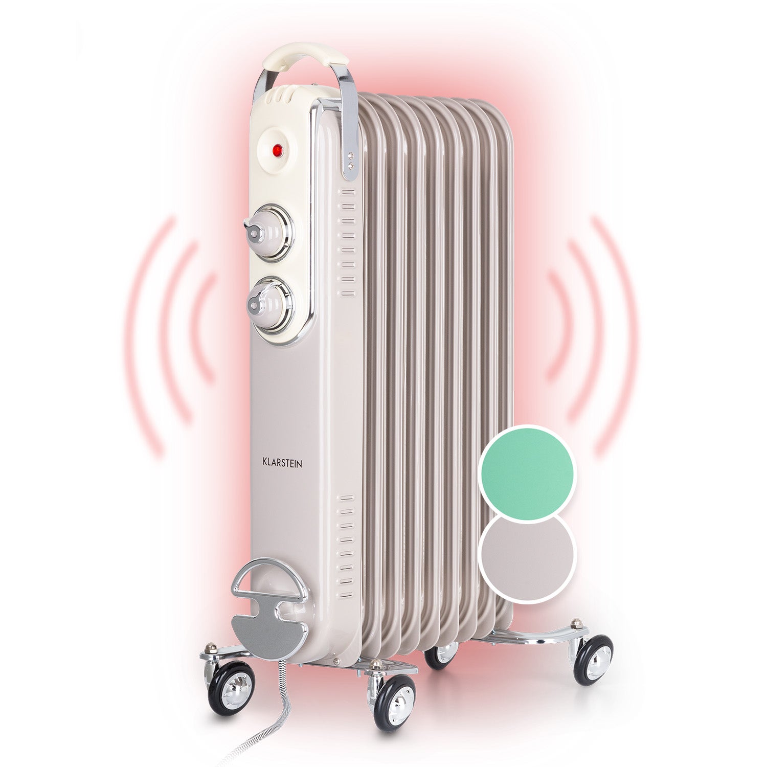 2 Roulettes Pour Radiateur à Huile – Crochet En U, Pivot 360°, Frein, Acier Carbone, Remplacement Facile - 10