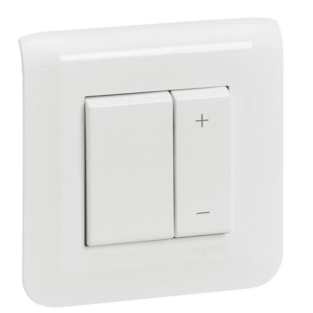 Variateur toutes charges 2 fils Blanc complet avec plaque - Mosaic - Legrand
