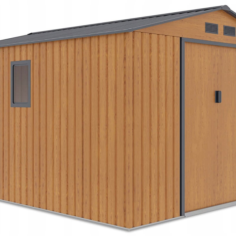 Domek Ogrodowy Narzędziowy na Narzędziowy Szopa HUDSON 277x319cm Metalowy 1 szt