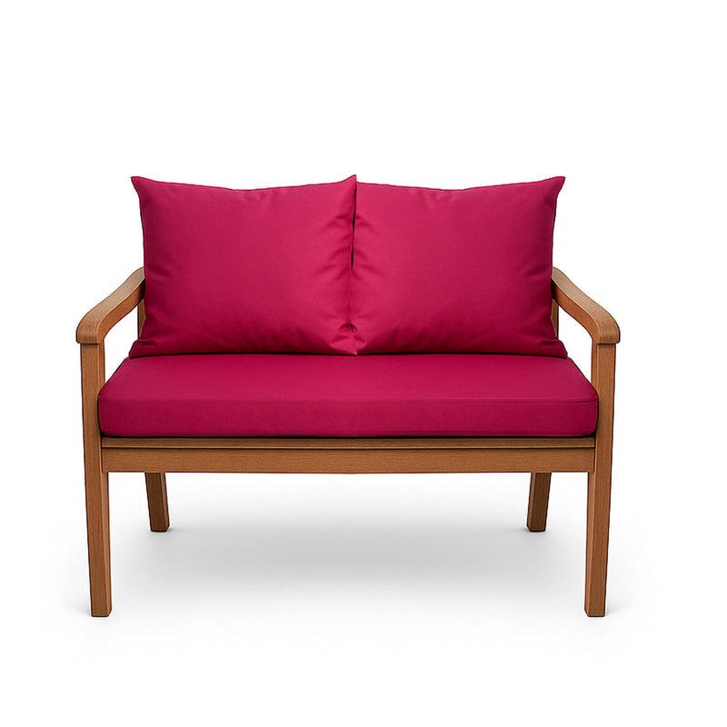 Poduszka ogrodowa na ławkę 120x50x50cm poduszka na meble ogrodowe różowa, poduszka na balkon taras, poducha ogrodowa na huśtawkę