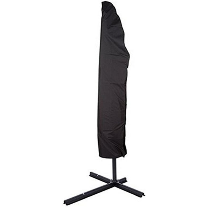 Pokrowiec na parasol ogrodowy, pokrowiec na parasol ogrodowy z drążkiem, 280 x 46 x 81 x 30 cm, czarny