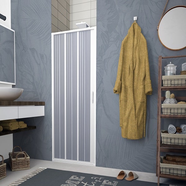 Porte de douche pivotante 77 80 cm profilés chromé brillant verre transparent ve