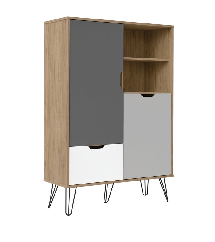 Aparador mueble auxiliar nordico bicolor 90x130