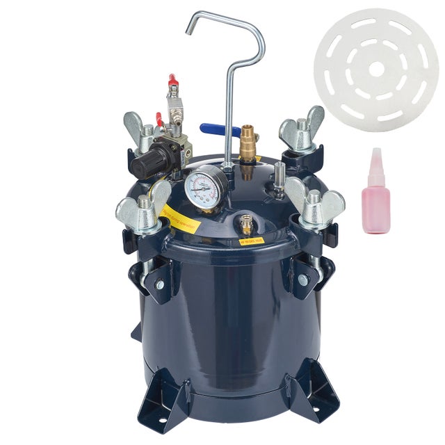 Réservoir de peinture à air comprimé SucceBuy 10 L/2,5 gal,support en métal et produit d'étanchéité pour réparation de fuites,70 PSI max