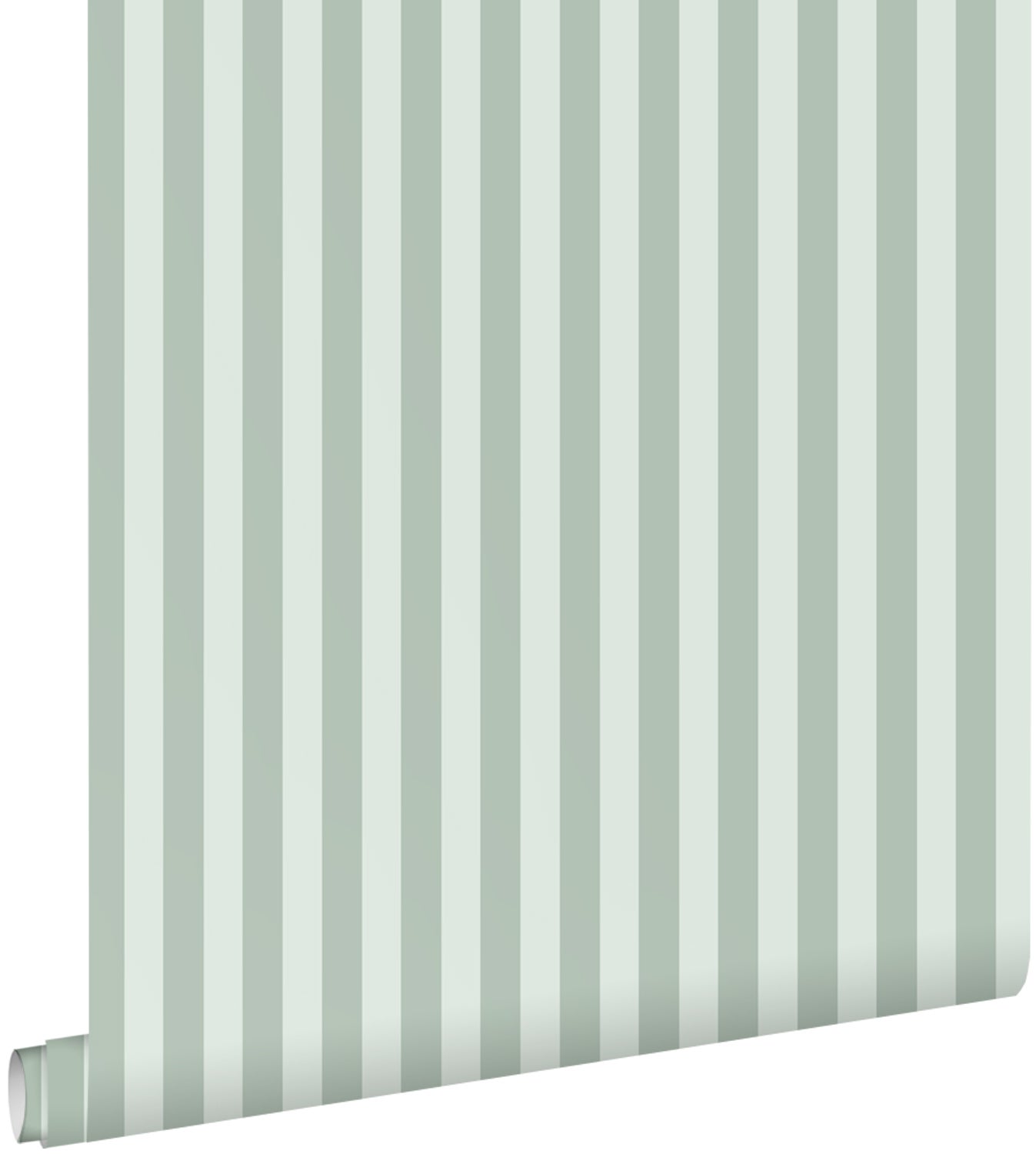 Tapeta paski szaro zielonym - 53 cm x 10.05 m - ESTAHOME