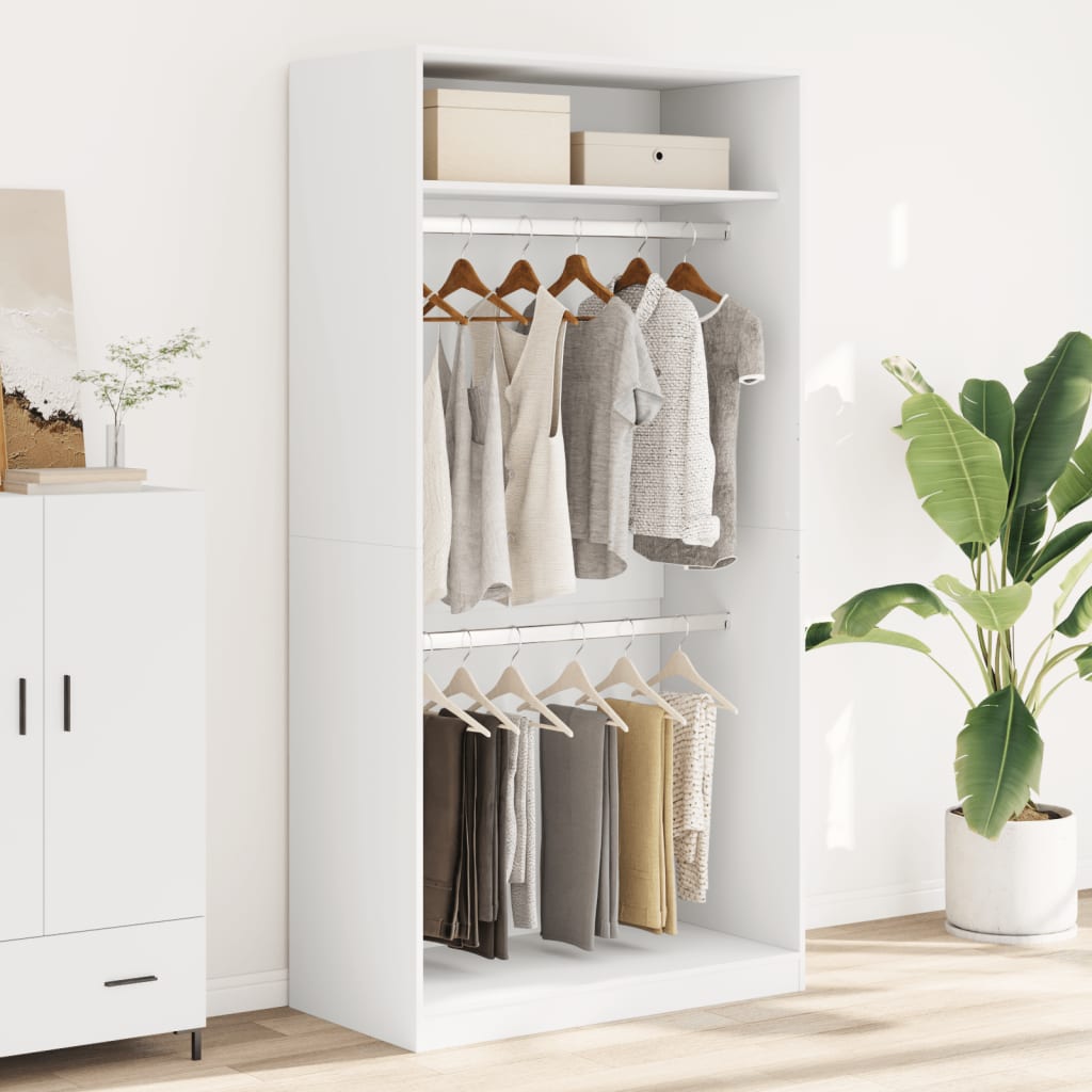 Armoire Blanc 100 x 50 x 200 cm panneau de bois - 3