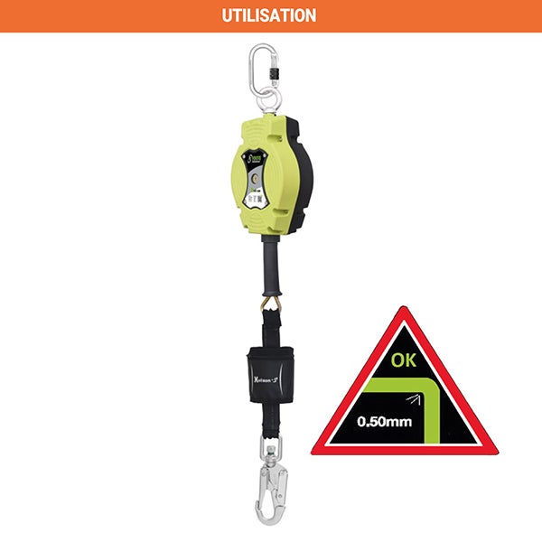 Antichute à rappel automatique avec sangle polyester - 6 m - FA2050406 - 2