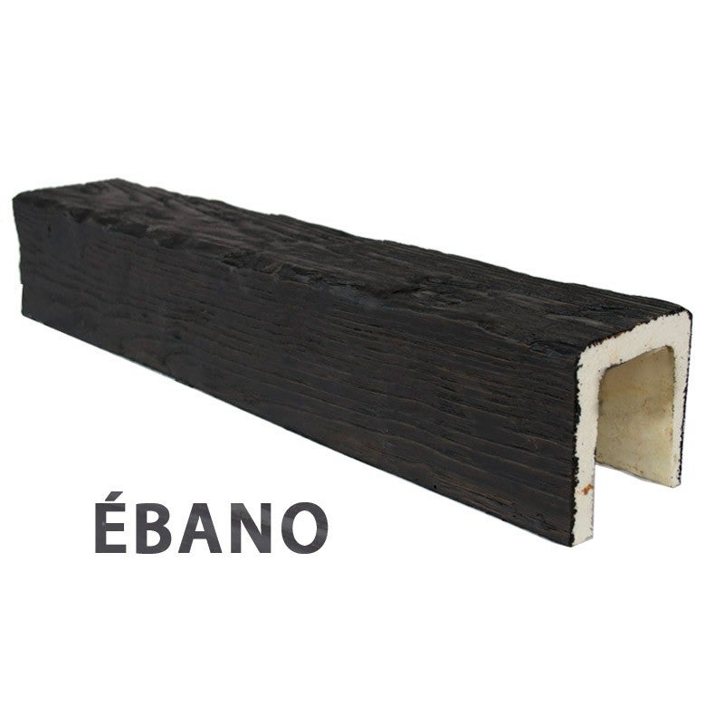 Decoracion Poliuretano  Viga Imitación Madera Color Ébano 12X12x300 Cm Fabricada En Poliuretano , Leroy Merlin