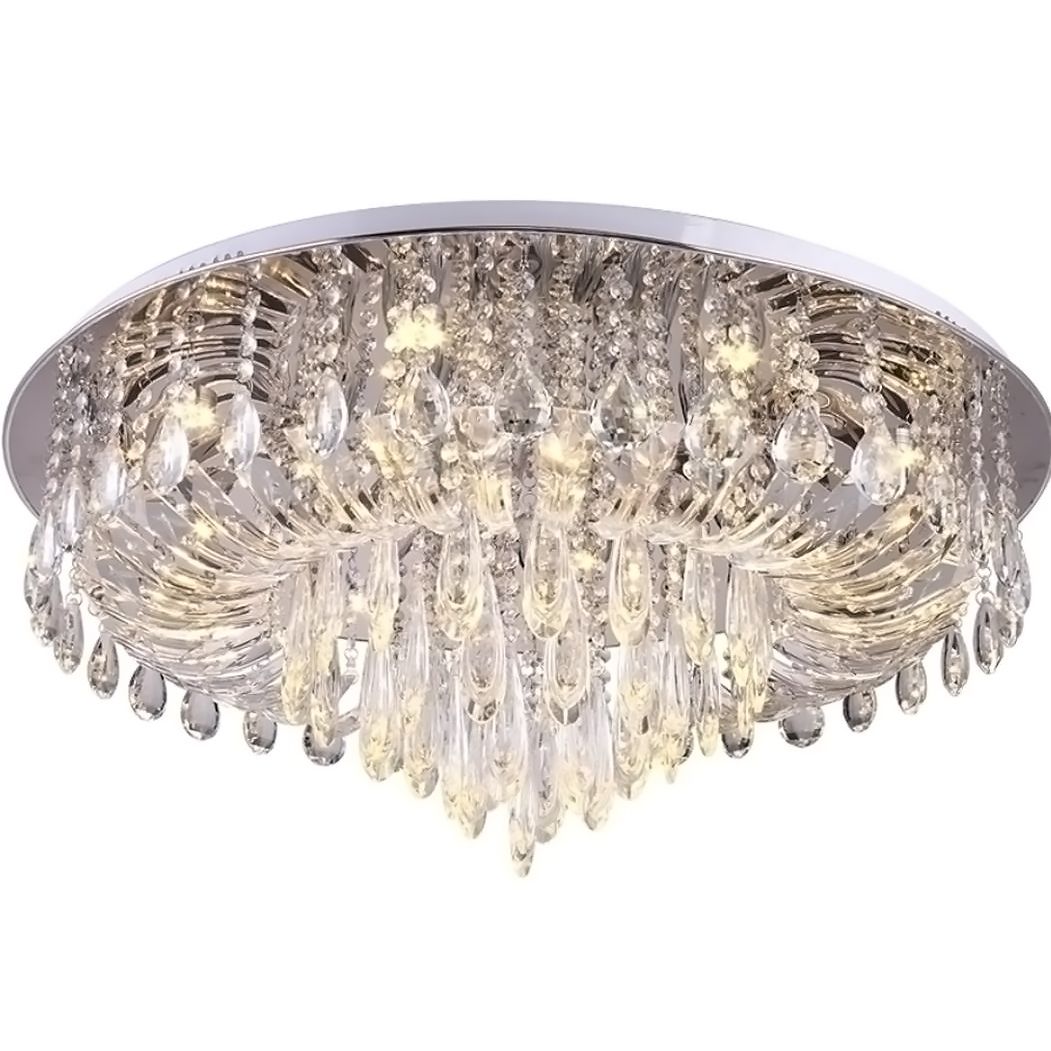 Lampa Sufitowa Kryształowa Toolight App781-9C Transparentny