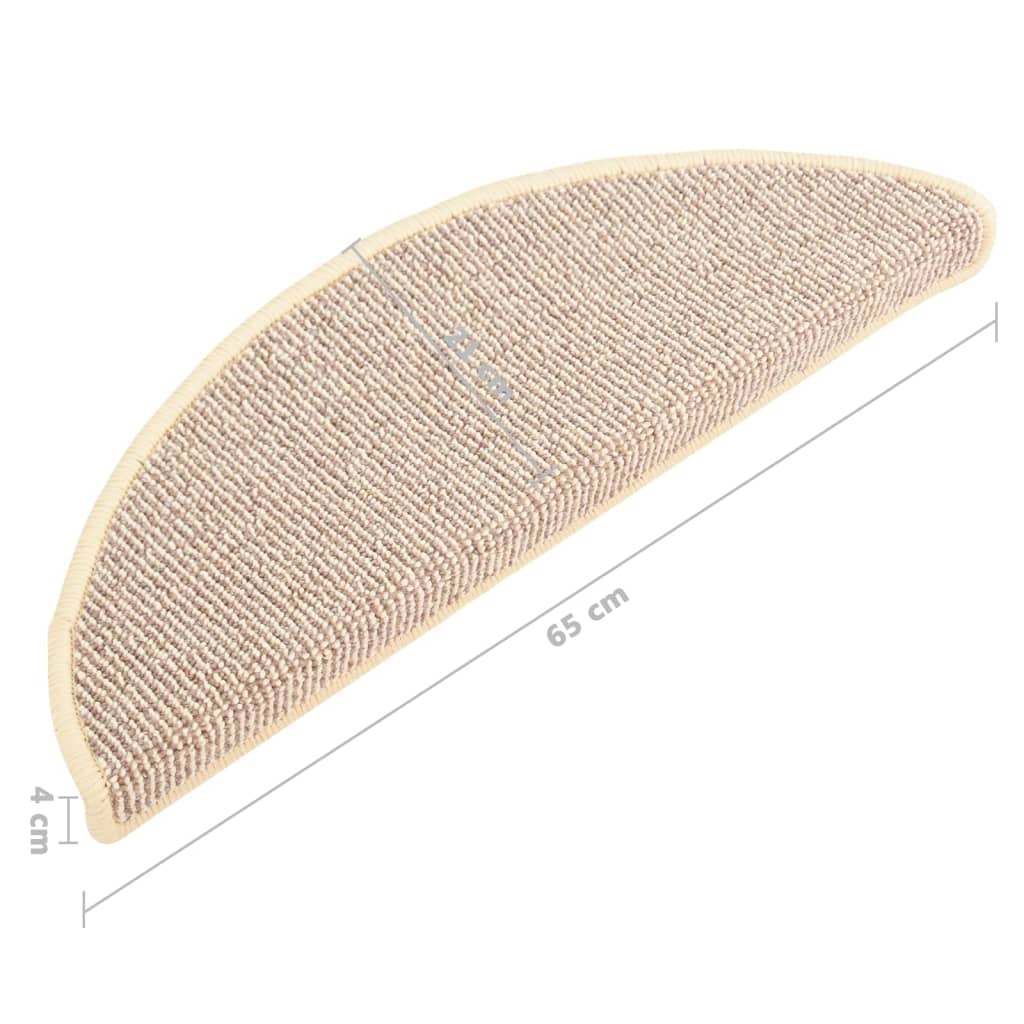 Tapis de marches d'escalier 15 pcs | Paillasson d'escalier Blanc et marron 65x21x4 cm CFW310778 - 9