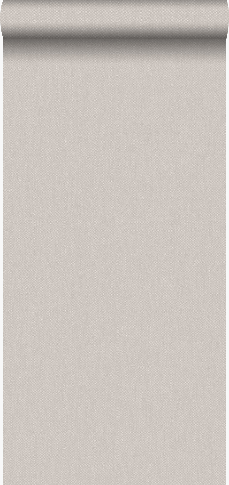 Papel pintado efecto lino marrón topo claro - 53 cm x 10.05 m - origin wallcoverings