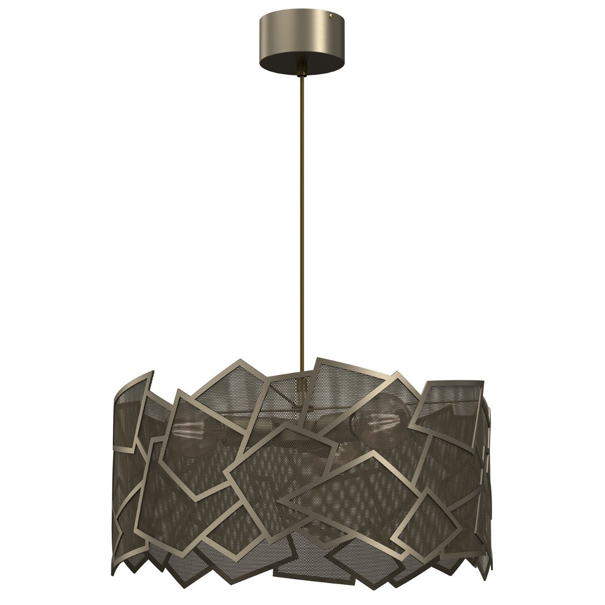 Lampa wisząca Camo tytanowe złoto 3xE27x15W wym: 110 x 49,5 x 49,5 cm metal Luminex