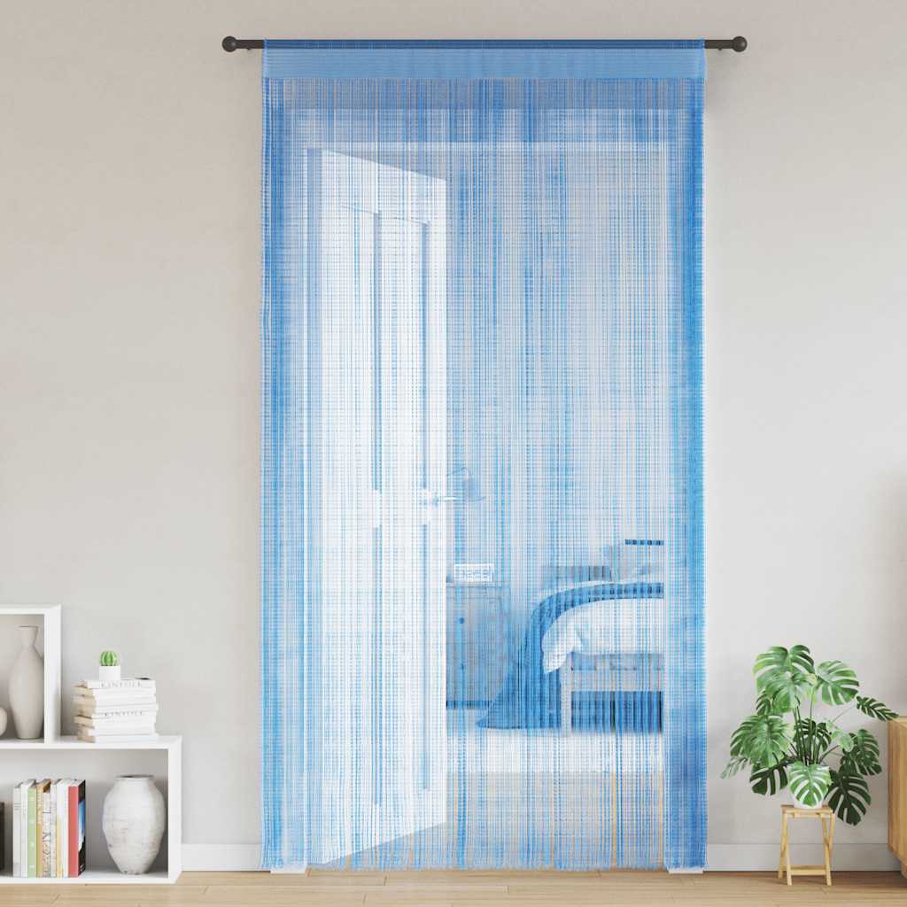 Zasłony sznurkowe 2 szt. Jasnoniebieskie 100x250 cm vidaXL