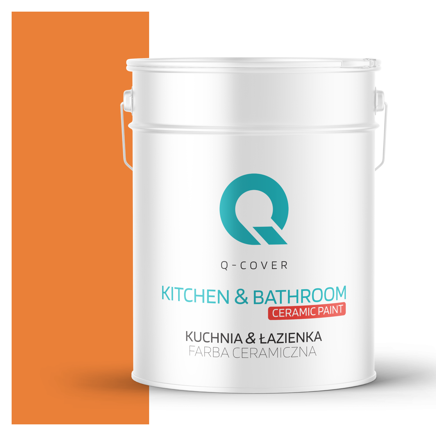 Farba Ceramiczna Kuchnia &amp; Łazienka Q-Cover Pomarańczowy intensywny H5933 Głęboki Mat 10L