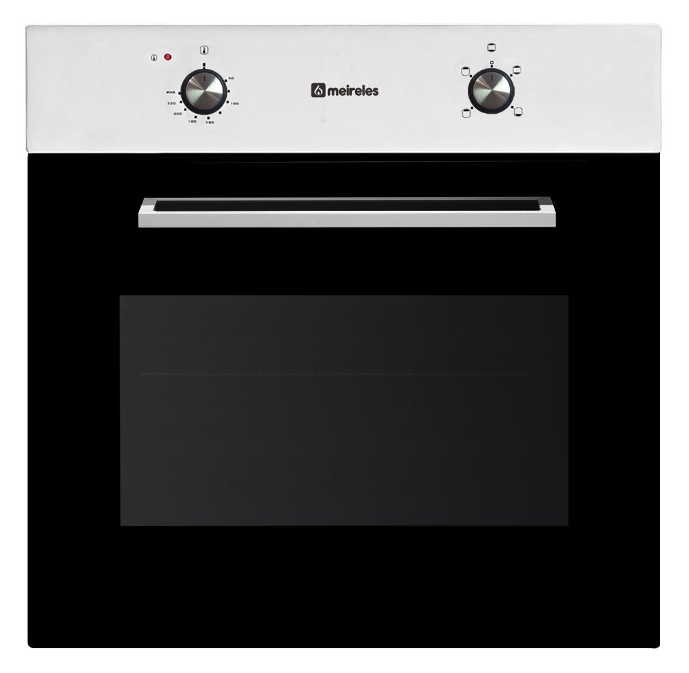Meireles Horno Eléctrico Encastre Mf 7604 X 4 Funciones, Acero Inoxidable, 60Cm Negro Acero Inoxidable, Leroy Merlin
