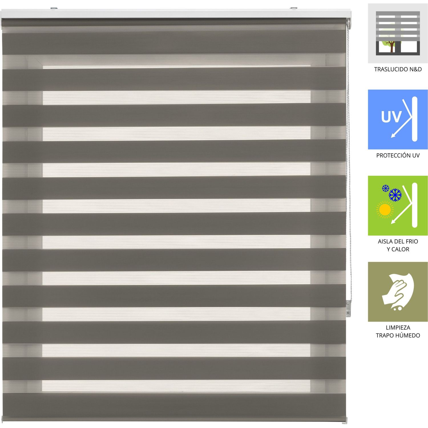 Ecommerc3 | estor enrollable noche y día elegante tamaño 180x250 - estor noche y día doble tejido tamaño tela 177x245