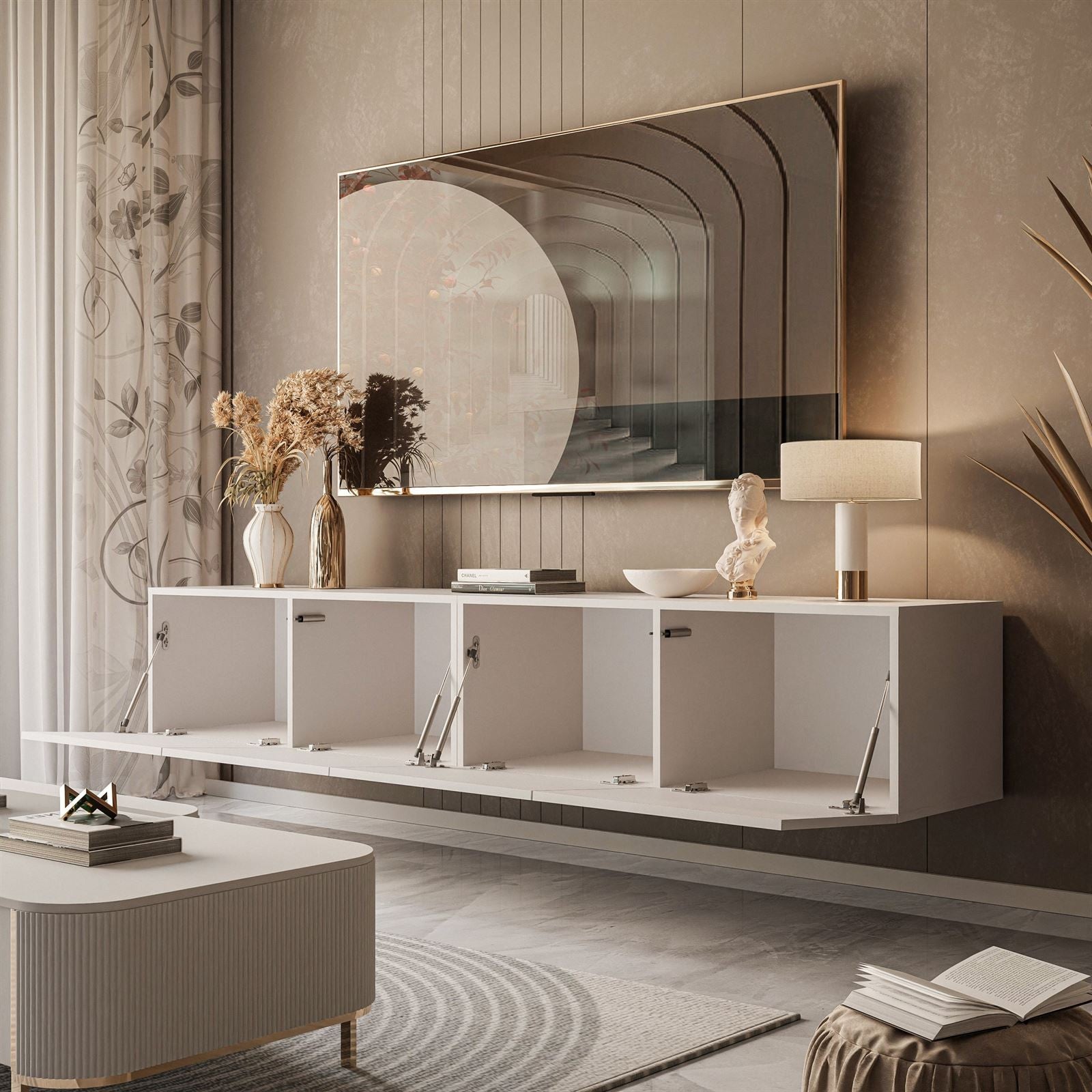 Meuble TV suspendu COLGANTE Kaszmir 200 cm - 4