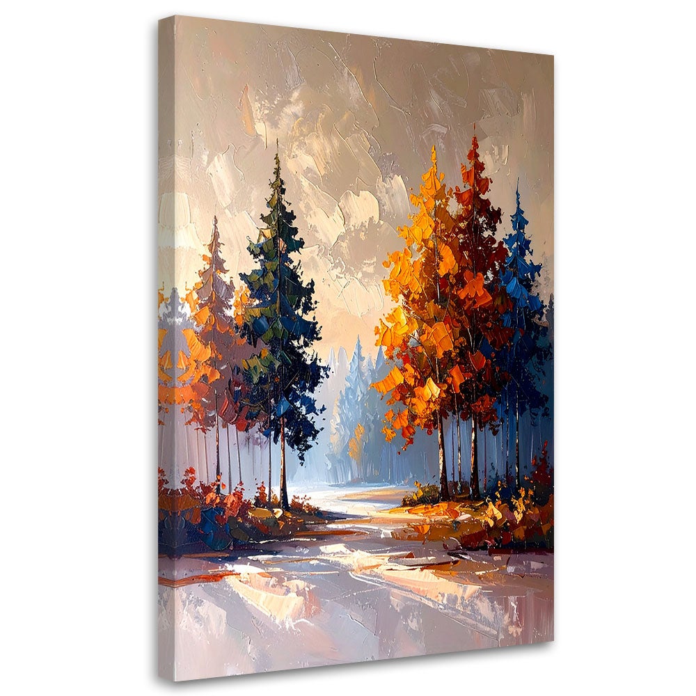 Obraz do salonu kuchni jadalni las drzewa pejzaż 60x90