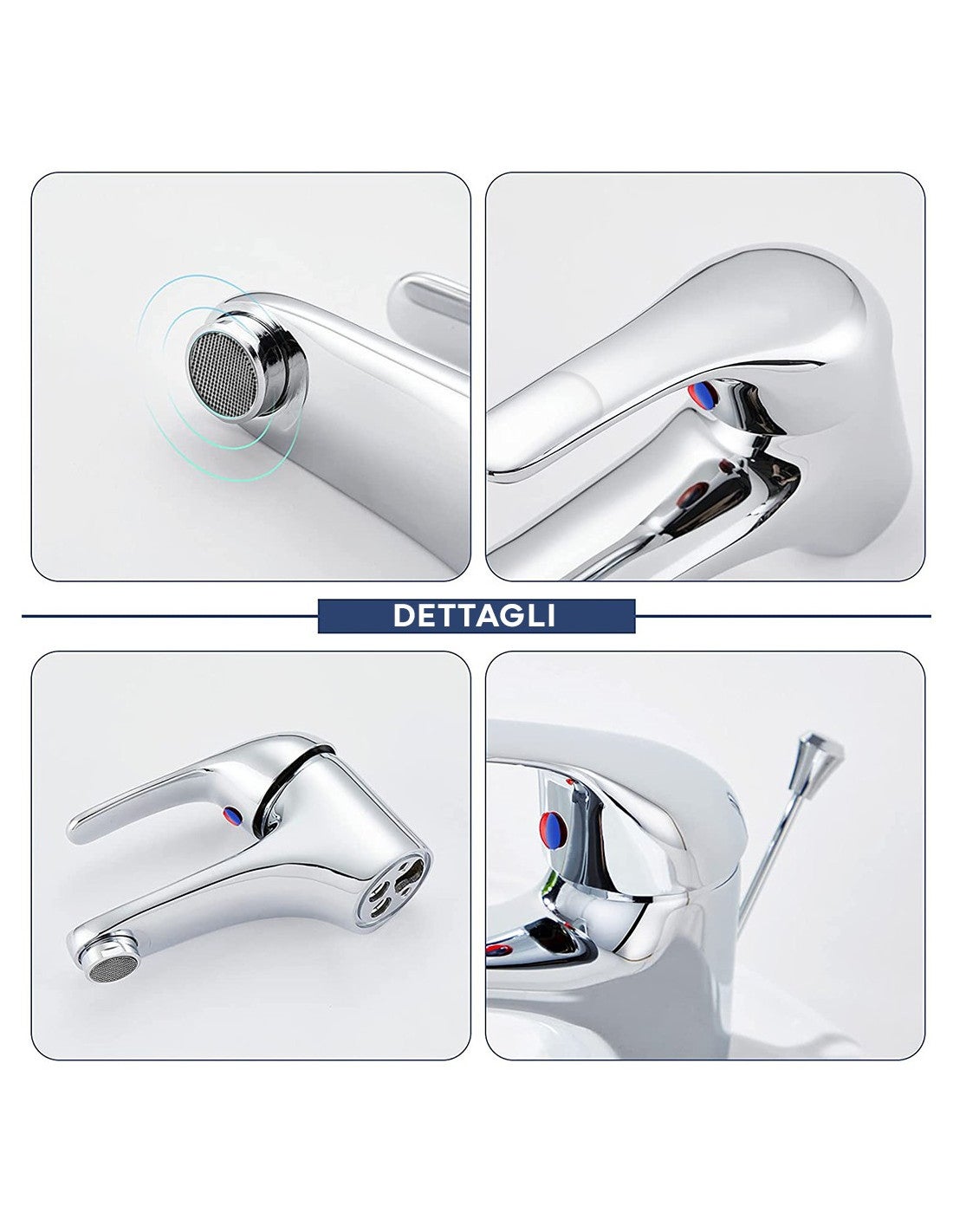 Rubinetto Da Bagno Nero, Miscelatore Per Lavabo In Lega Con Acqua Calda E Fredda Disponibile Rubinetto Per Lavabo Con Due Tubi Flessibili Per Wc Bagno 85892002