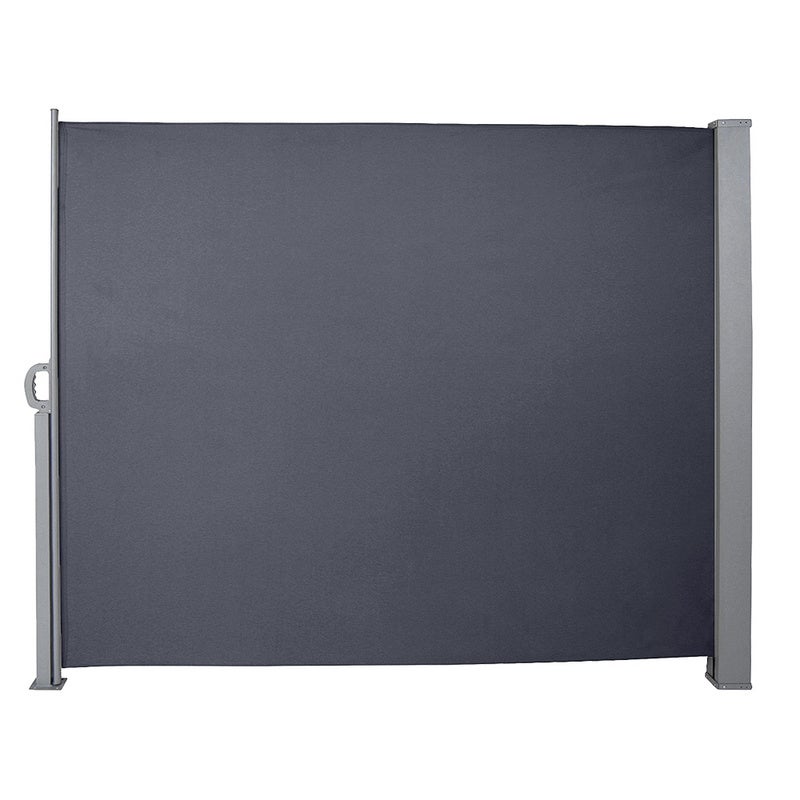 Toldo lateral brise vue pantalla exterior retráctil para balcón terraza y jardín con gris 160x300cm