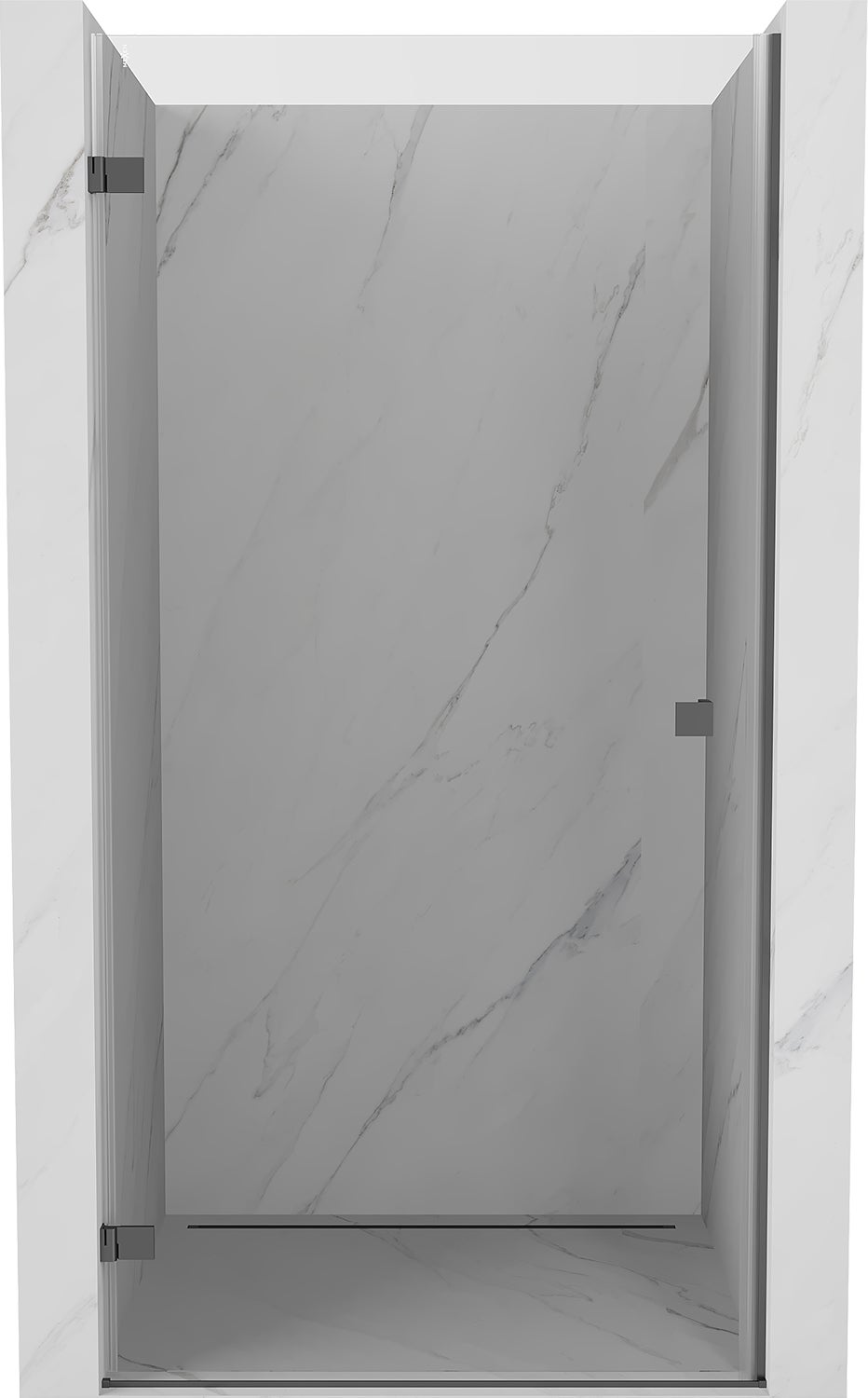 Mexen Lunar-B drzwi prysznicowe uchylne lewe 100 cm, transparent, gun metal - 832-100-000-95-00-L