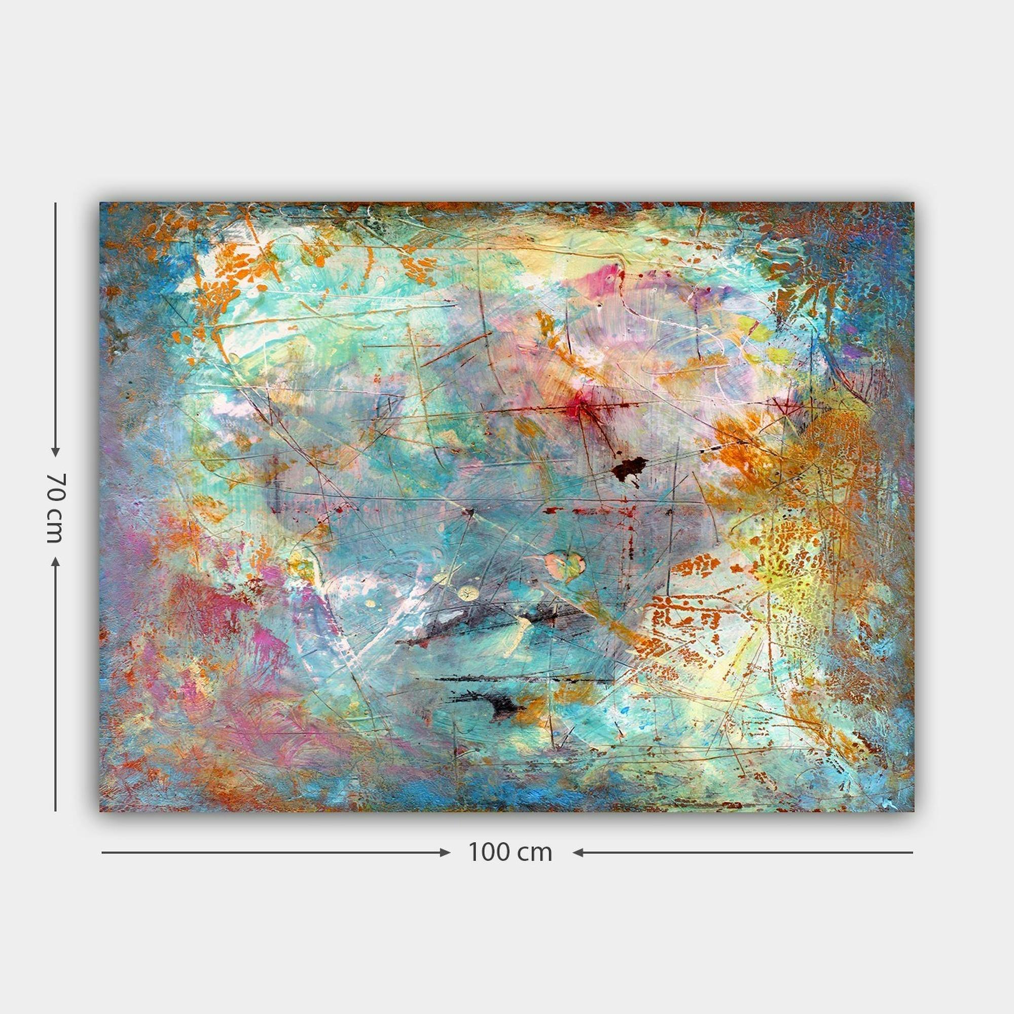 Tableau abstrait coloré – peinture moderne sur toile - 4