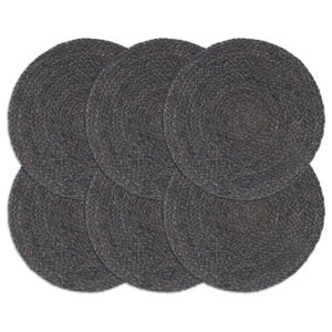 Set Di Sei Tovagliette Rotonde Intrecciate - Resistenti Al Calore Antiscivolo 38 Cm Color Cachi 78565851