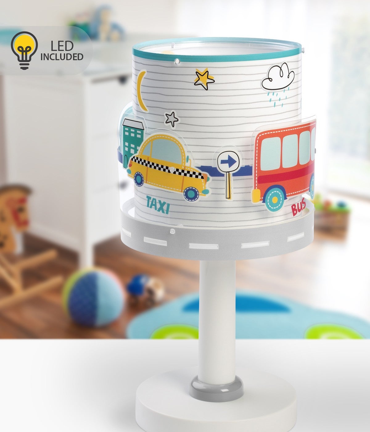 Lampka nocna LED Baby Travel - Samoloty i samochody dla dzieci
