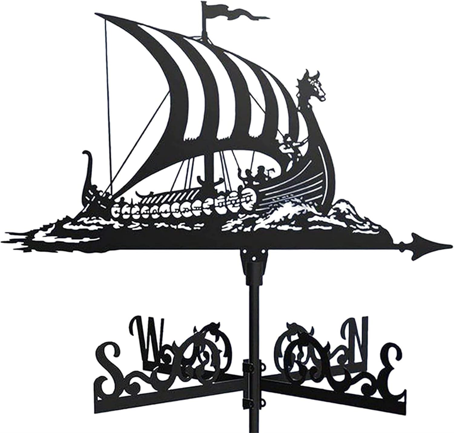Girouette De Jardin En Forme De Canard/oie – Fer Métallique, 35 Cm, Indicateur De Direction