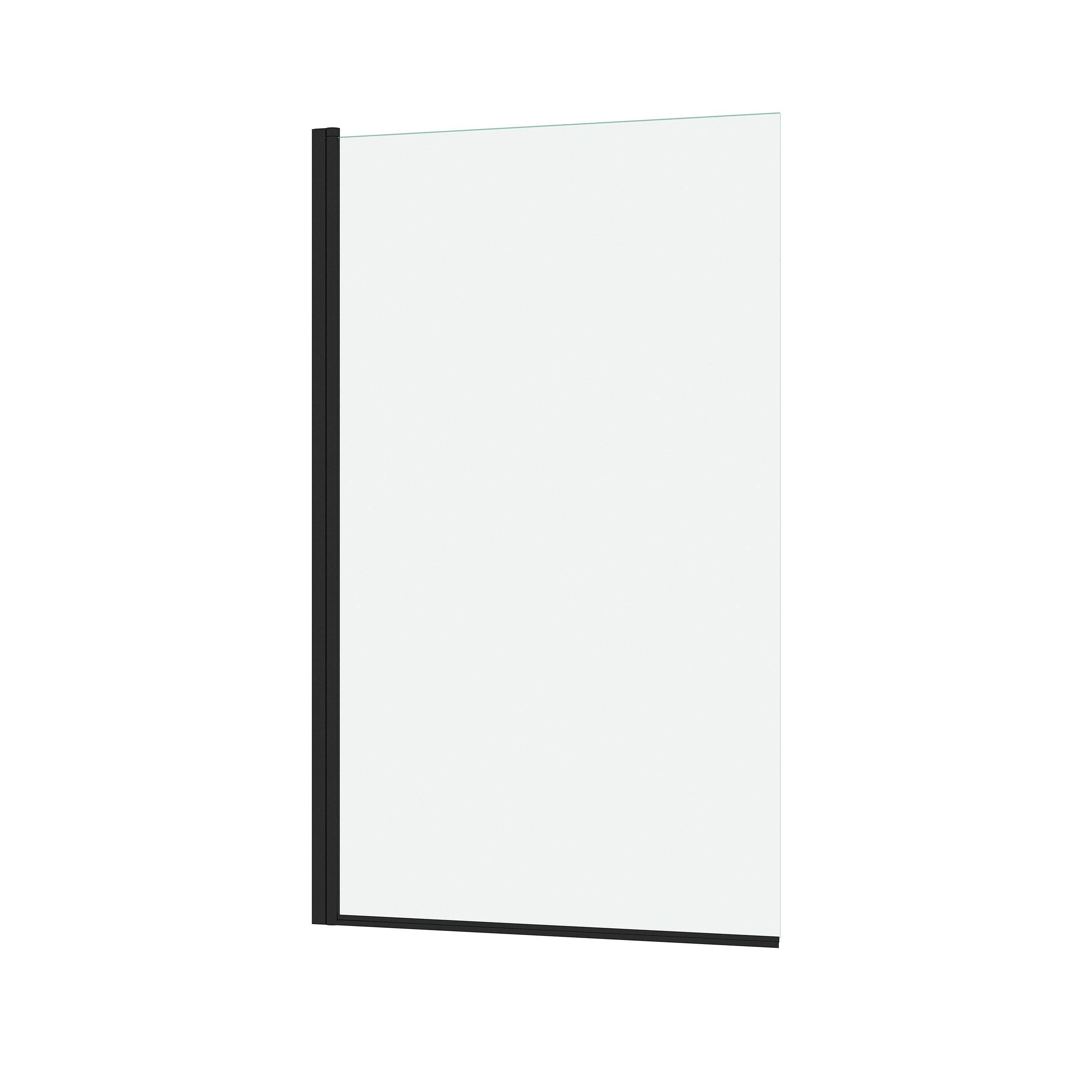 Pare baignoire Rabattable 70x120cm - Profilé Noir Mat - Verre Trempé 4mm - ELEMENTARY - 3