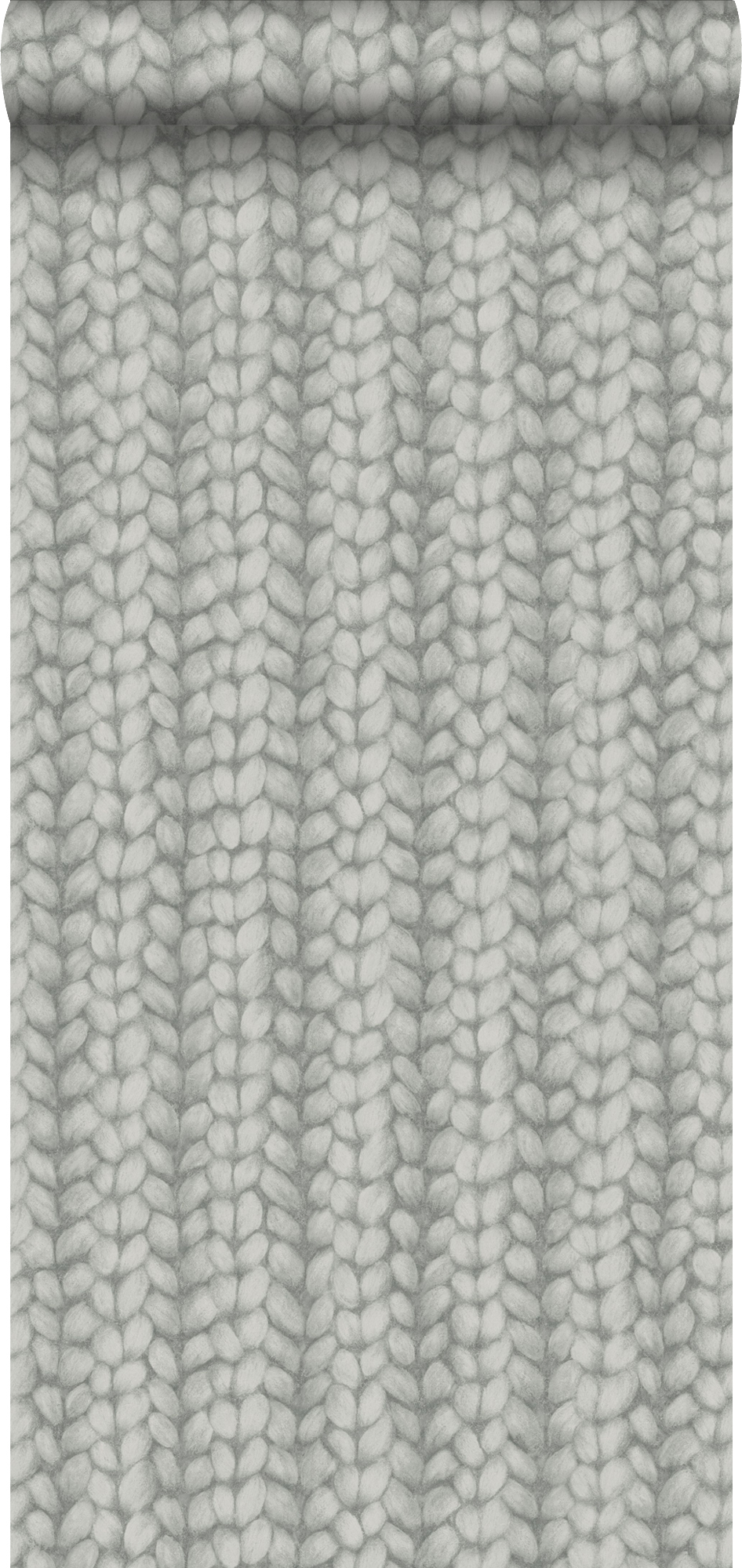 Tapeta gruba dzianina ciemnoszarym - 53 cm x 10.05 m - ESTAHOME