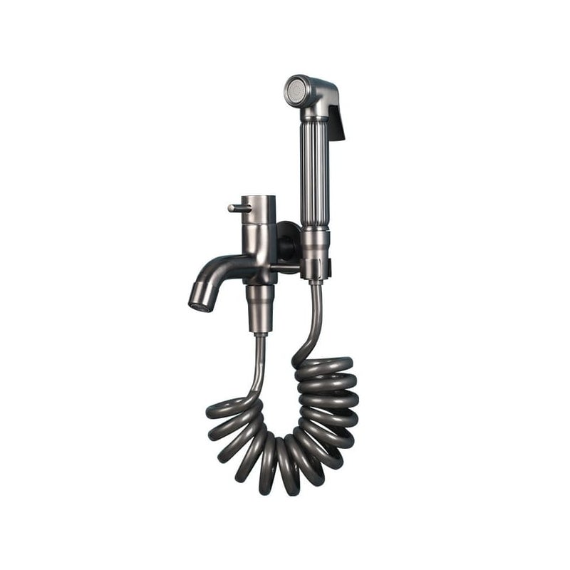 Robinet pour lavabo en laiton, robinet pour eau froide, mitigeur multifonction avec pistolet pulvérisateur, gris, mitigeur pour évier + pistolet