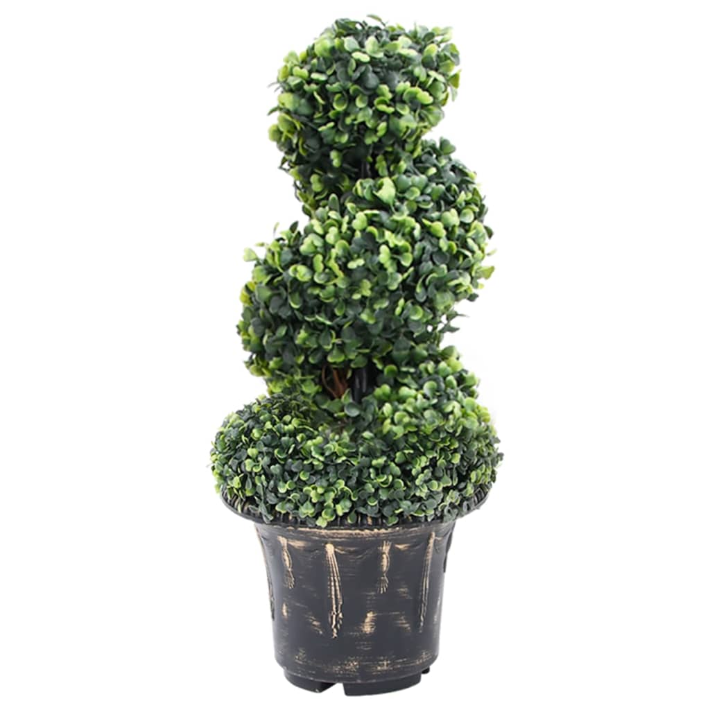 Spirala ze sztucznego bukszpanu, z doniczką, zielona, 59 cm vidaXL