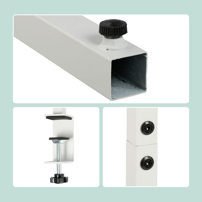 Support De Barre De Table Relaxdays - Arche Décorative Réglable H78-118cm L107-265cm - Blanc, Pour Fêtes & Mariages