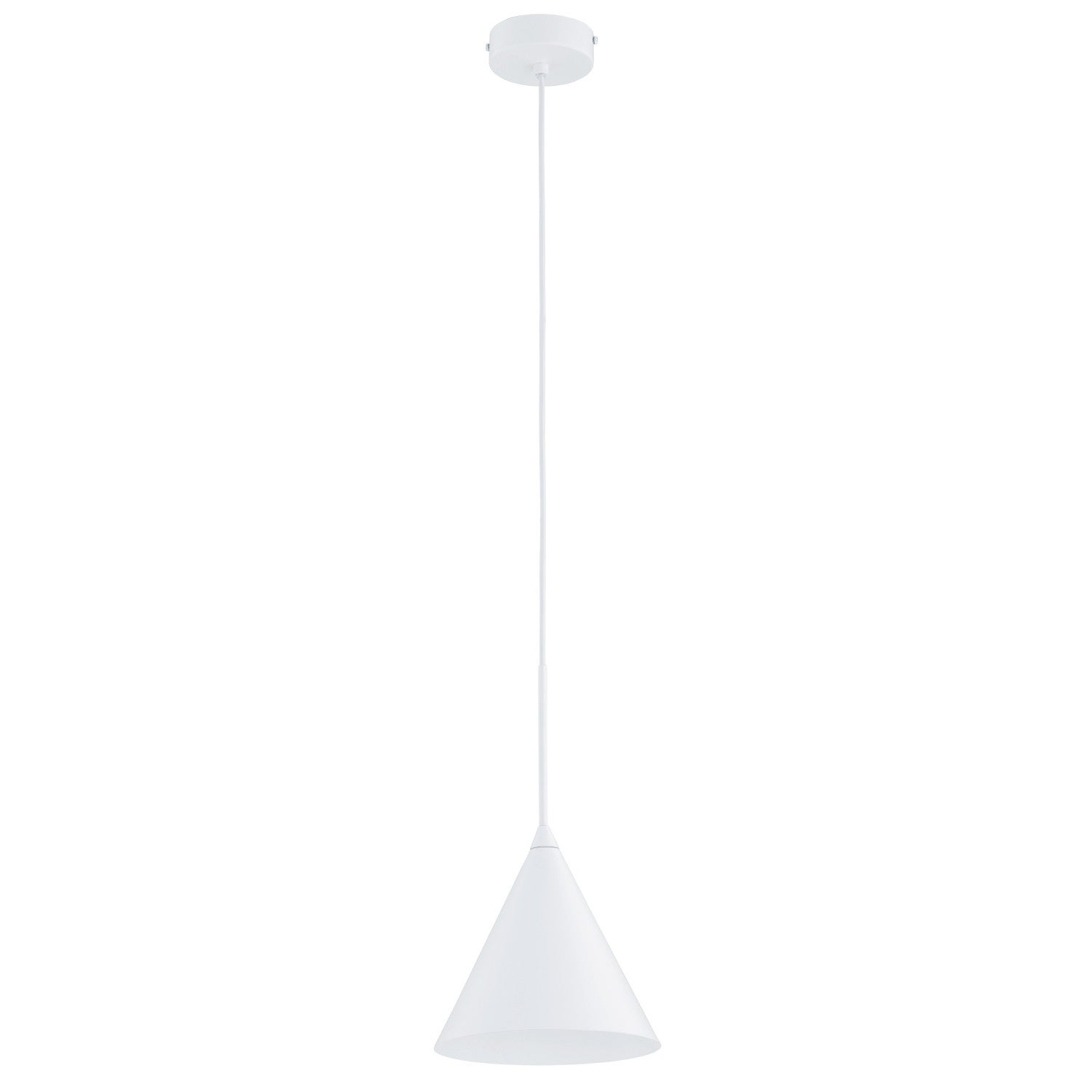 Lampa wisząca Fabo biała 1xE27x15W minimalistyczna wym: 90 x 20,5 x 20,5 cm metal Alfa