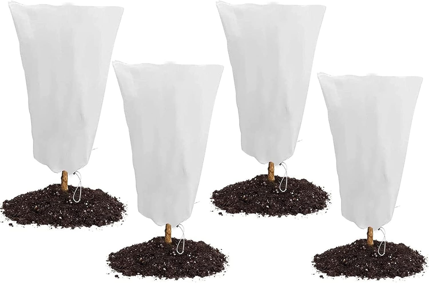 6 Housses De Protection Hiver Pour Plantes - 60x80cm - Anti-Gel, Insectes Et Animaux