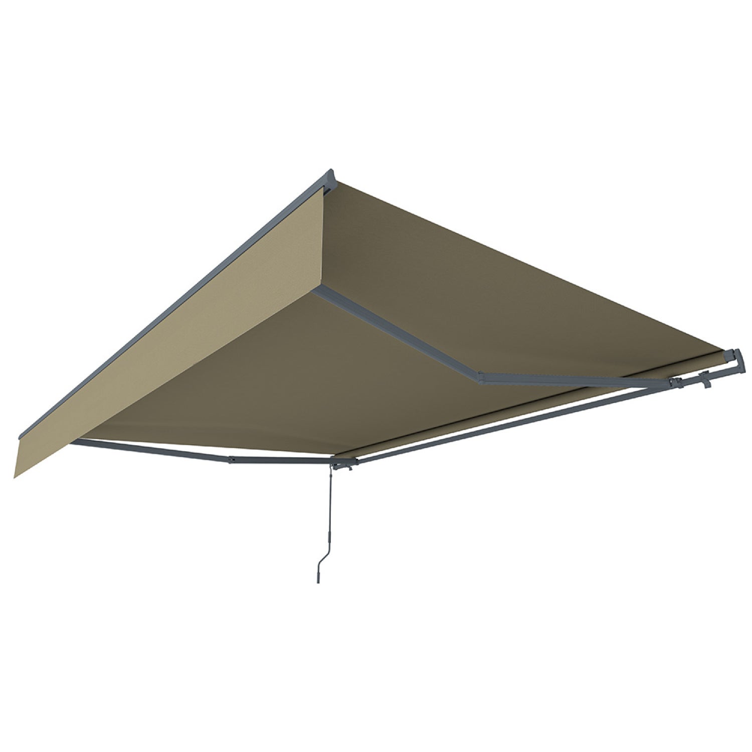 Store banne manuel 2,95 x 2,5 m en aluminium avec toile taupe ADRO - 2