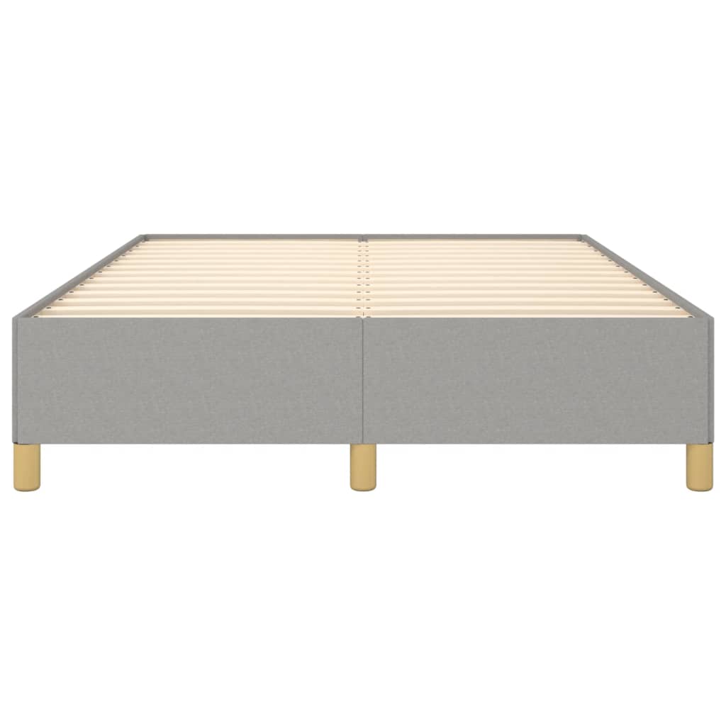 Cadre de lit sans matelas, en tissu, gris clair, pour la chambre, 140 × 200 cm - 5