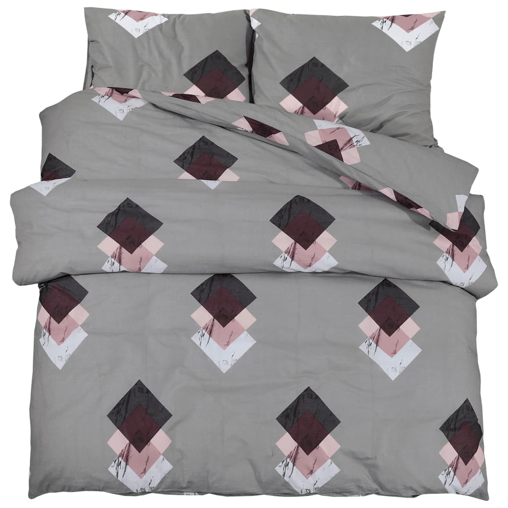 Conjunto de capa de edredão 260x220 cm algodão cinza CFW33487 - 2